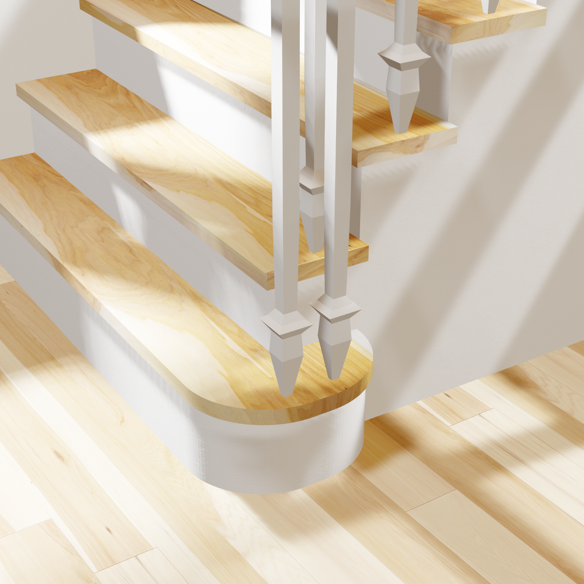 Hickory Starter Tread Hardwood Stairs Direct