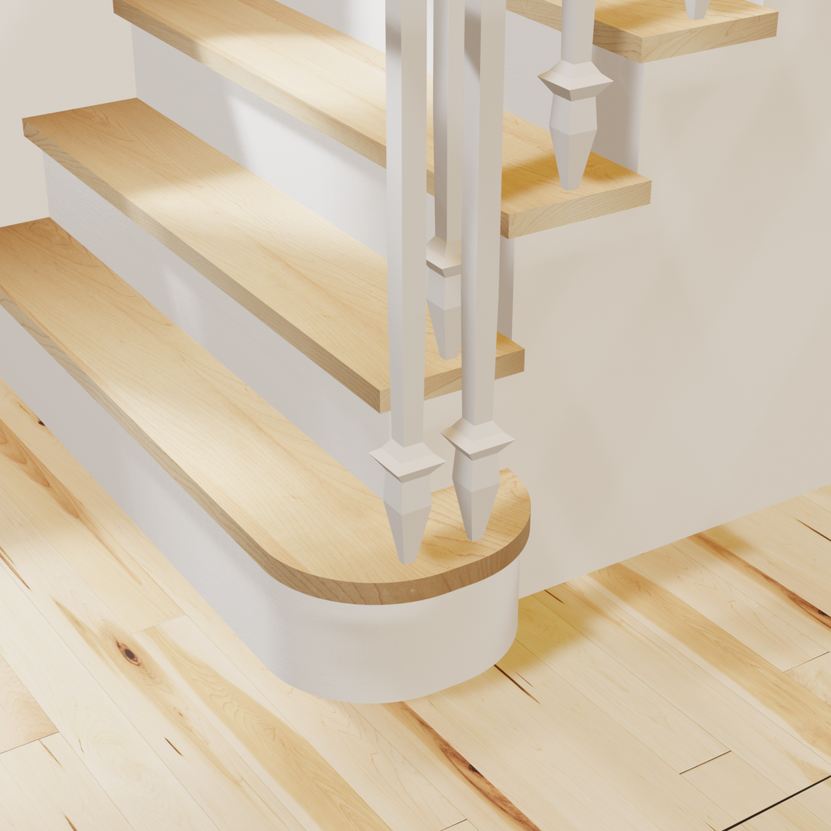 Maple Starter Tread Hardwood Stairs Direct