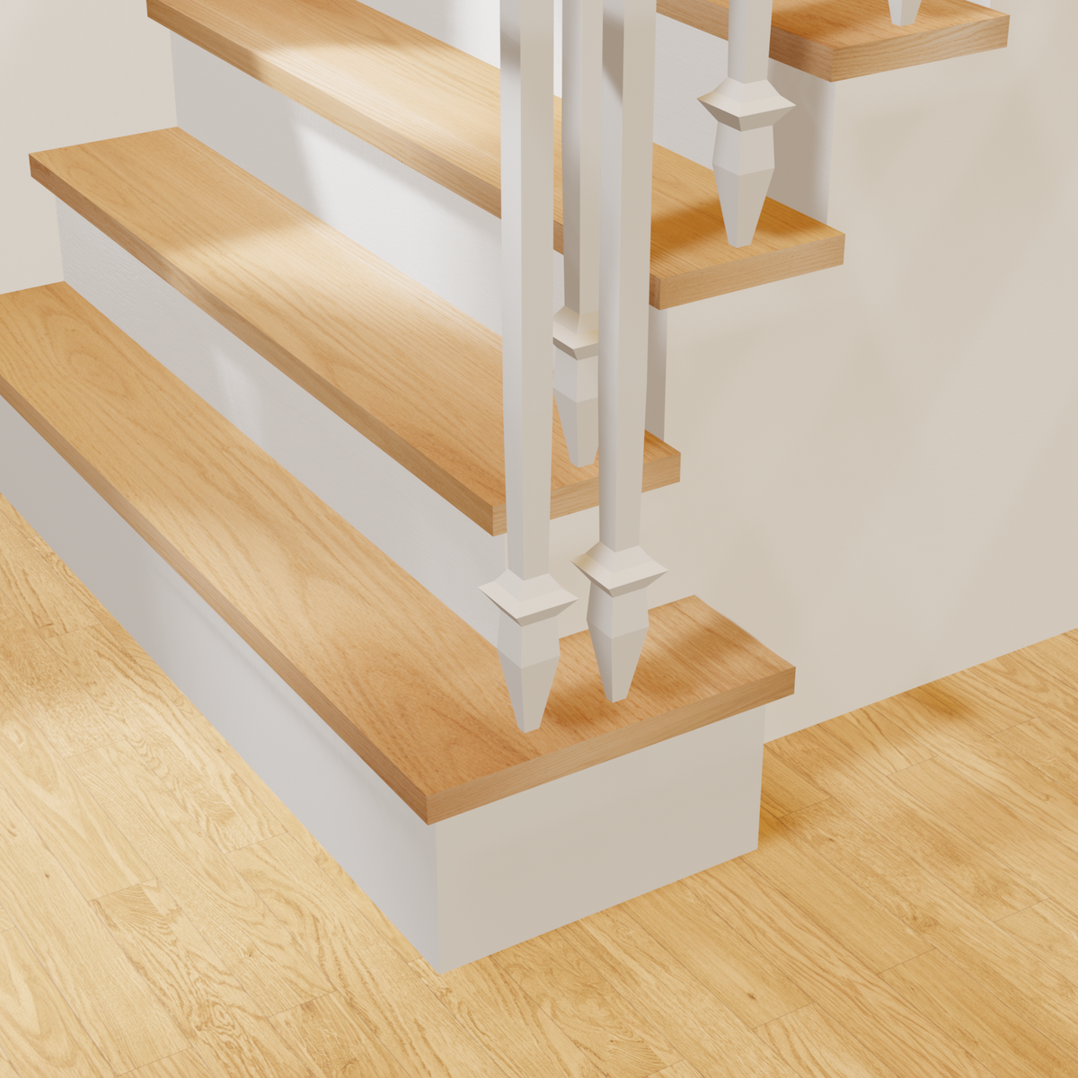 Red Oak Square Starter Tread – Hardwood Stairs Direct